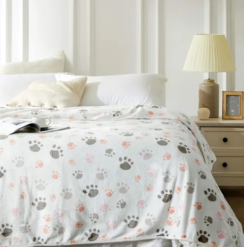 Vista 13 de Allisandro Manta de lujo para perro, 350 GSM, manta de forro polar de microfelpa súper mullida para perros y gatos pequeños, medianos y grandes