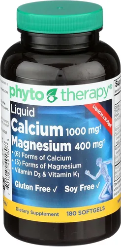 Calcio líquido con cápsulas blandas de magnesio, 1000 mg, 180 unidades