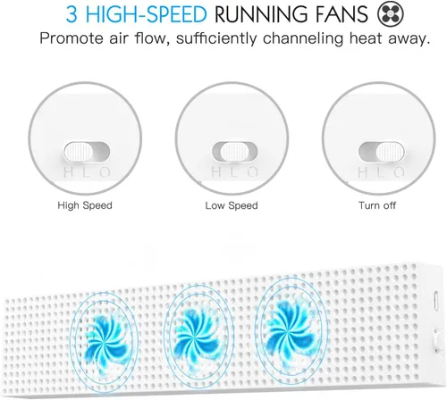 Vista 3 de MoKo Xbox One S Cooling Fan, Cooling Fan Stand Compatible with Xbox One S with 3 Built-in High Speed Fans, 2-Port USB Charing & Data Syncing and LH