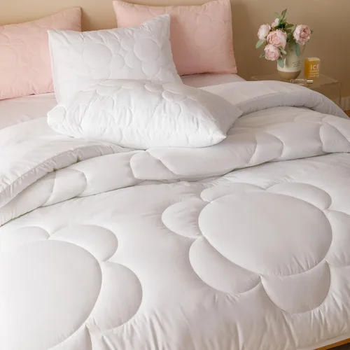 Vista 335 de CLOTHKNOW Juego de edredón de 3 piezas a cuadros color beige óxido, tamaño Full, juego de ropa de cama de cuadros edredón terracota con 2 fundas