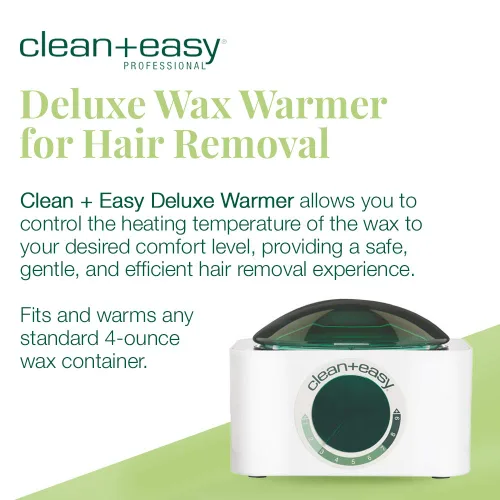 Vista 7 de Clean + Easy Calentador de lujo solamente, calentador de cera controlado termostáticamente con raspador único que evita goteos de cera
