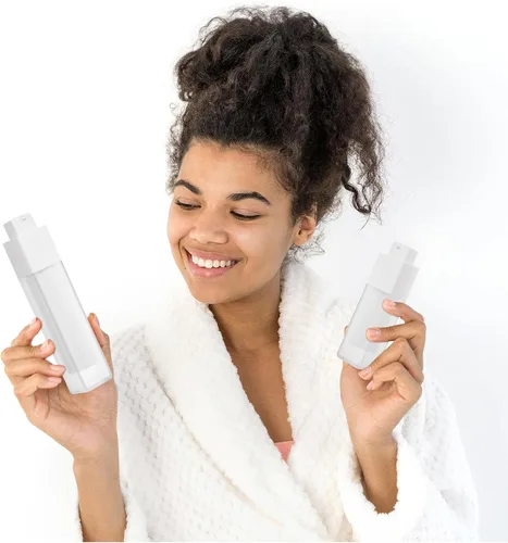 Vista 7 de 3 unids loción vacío sin aire cosmético bomba crema viaje dispensador botella (0.5 fl oz+1.0 fl oz+)