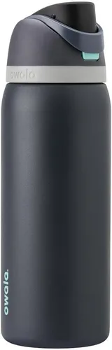 Vista 10 de Owala FreeSip - Botella de agua aislada de acero inoxidable con popote para deportes y viajes, sin BPA, 24 onzas, marea brumosa