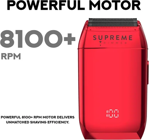 Vista 5 de Supreme Trimmer Crunch STF602 - Afeitadora impermeable de doble lámina para hombres 150 minutos de tiempo de funcionamiento, maquinilla de afeitar