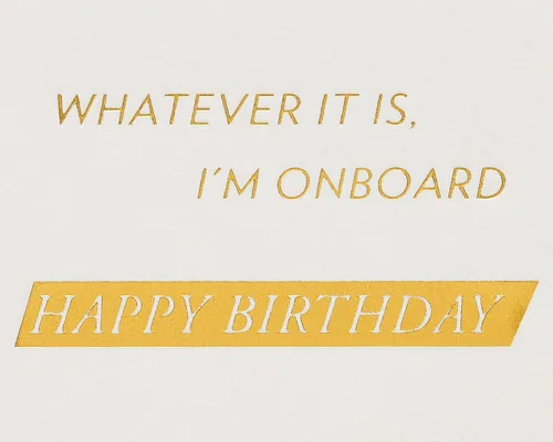 Vista 3 de Papyrus Tarjeta de cumpleaños divertida (I'm Onboard)