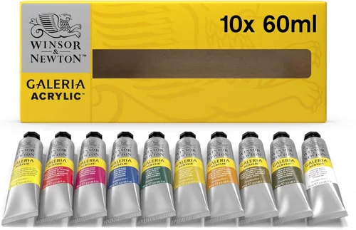 Vista 11 de Winsor & Newton Galeria - Set de pintura acrílica, 5 tubos de 60ml (2-oz), Metálico