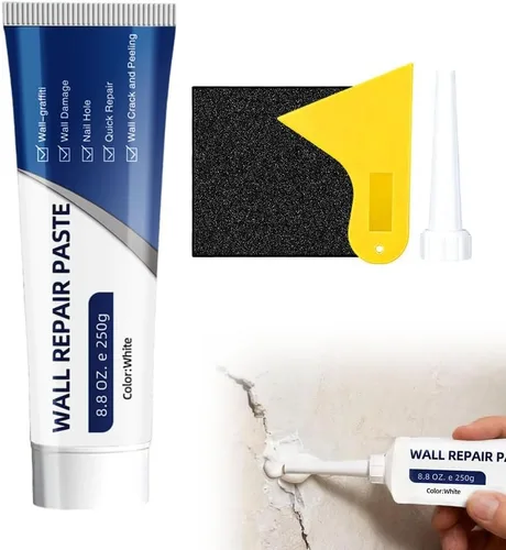 Drywall Repair Kit with Scraper, 2026 Upgraded Wall Repair White Repair Paste Wall Repair Paste Wall Repair Tile Gap Filler for Holes and Cracks