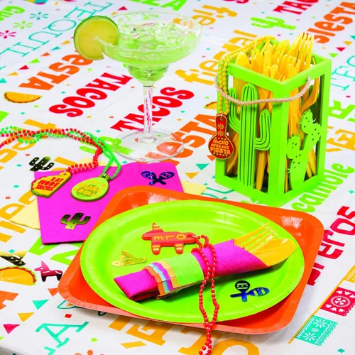Vista 2 de Fun Express Cuentas de fiesta con refranes para el Cinco de Mayo (24 piezas) Fiesta, Taco Bar Party Supplies y Decoraciones