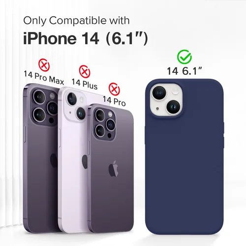 Vista 716 de GONEZ Funda magnética para iPhone 14, compatible con Magsafe, con protector de pantalla + protector de cámara, forro de microfibra antiarañazos