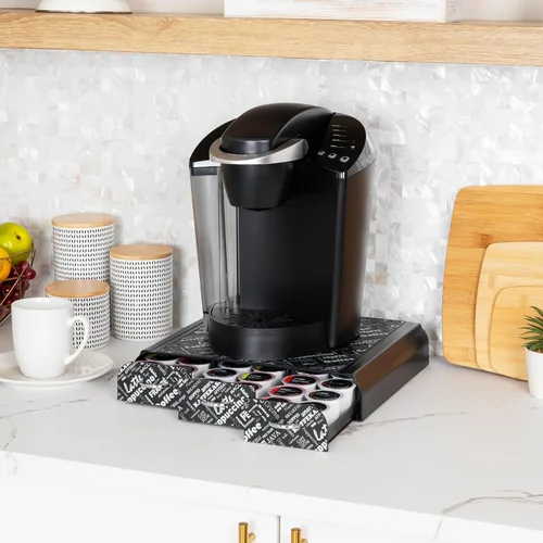 Vista 2 de Mind Reader Organizador 'Anchor' de triple cajón para cápsulas Dolce Gusto, CBTL, soporte para cápsulas de café de una sola porción