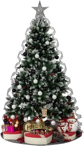 Vista 6 de 28 bolas de Navidad de 1.57 pulgadas, irrompibles, con 4 acabados clásicos para decoración del árbol de Navidad