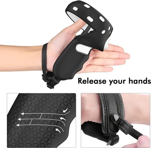 Vista 6 de Controller Grips Cover for Oculus Quest 2, Anti-Leakage Silicone Face Cover for Oculus Quest 2, with Lens Protective Cover and VR Shell, Accessories