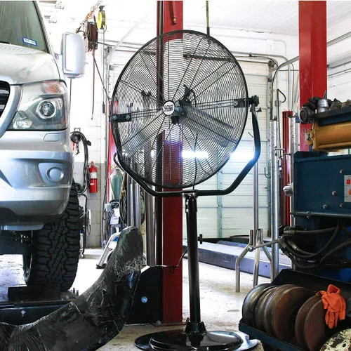 Vista 9 de Maxx Air Ventilador de pedestal industrial de 30 pulgadas, potente ventilador comercial resistente para almacenes, fábricas y espacios grandes