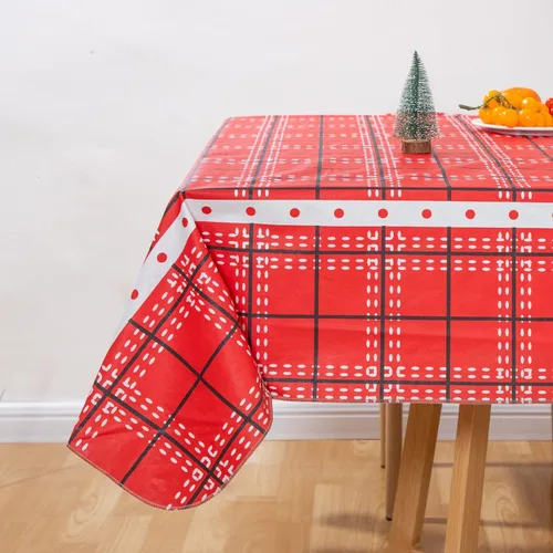 Vista 18 de Mantel redondo de vinilo de 60 pulgadas con reverso de franela, mantel para el día de San Valentín, mantel de hule 100% impermeable