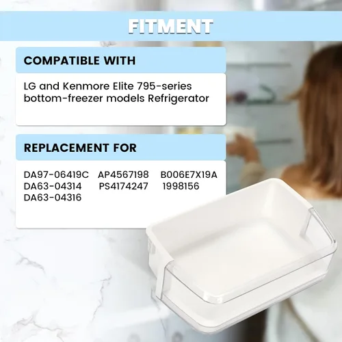 Vista 2 de HECASA DA97-06419C DA63-04314 - Estante para puerta de refrigerador, para puerta de refrigerador, compatible con Samsung RH solo reemplazo