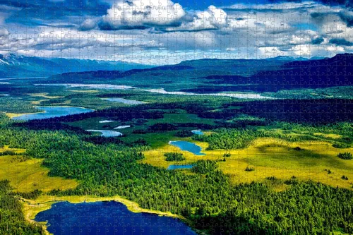 Alaska Denali National Park USA Rompecabezas para adultos 1000 piezas de madera regalo de viaje recuerdo