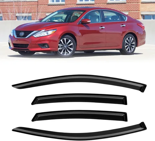 Vista 108 de Visor de ventana para Toyota Tacoma de cabina doble 2005-2015, protectores de lluvia de canal abierto, deflector de ventilación, protector solar