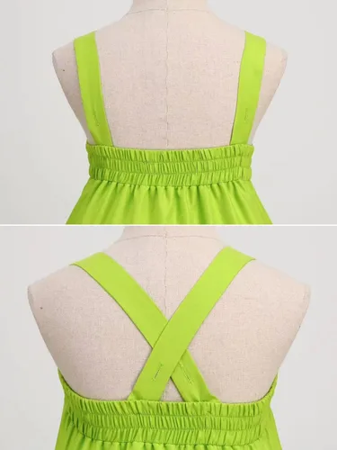 Vista 4 de Disfraz de Campanilla para niñas, vestido de hada para niñas pequeñas con orejas y alas de elfo duendecillo, vestido de princesa de hadas