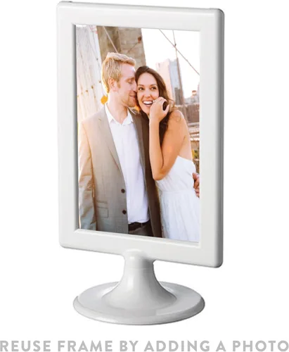 Vista 4 de Andaz Press Mesa enmarcada de doble cara números 1-8, turquesa aguamarina, 1 juego, 4 x 6 pulgadas, incluye marcos