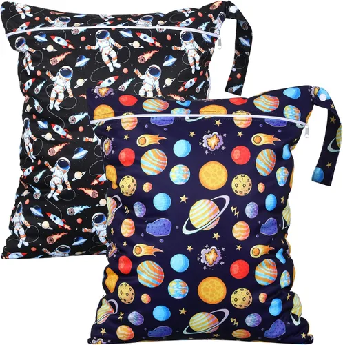 Vista 12 de Shappy 2 piezas de bolsa grande de lavandería para viajes, lavable, impermeable, húmeda y seca, bolsa grande para ropa sucia, para baño