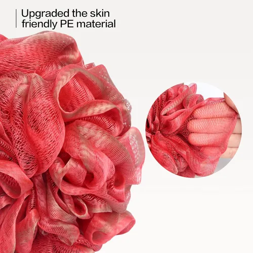 Vista 5 de Fishent Esponja de ducha, esponja de ducha, esponja corporal para lavado corporal, paquete de 3 loofas de 2.16 oz (2.16 onzas), esponja de limpieza