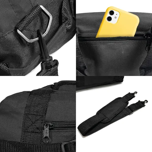 Vista 3 de Bolsa tipo marinero Dalix. Bolsa tipo saco marinero pequeño en dos tonos para gimnasio, 14 pulgadas