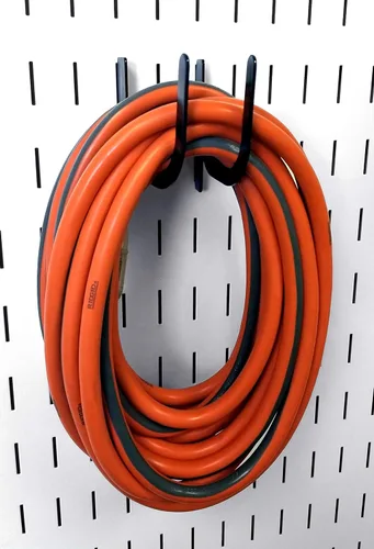 Vista 3 de Wall Control Gancho en U ranurado para tablero de clavijas Wall Control solamente, alcance de gancho de clavija de 4 pulgadas, paquete de 2 ganchos