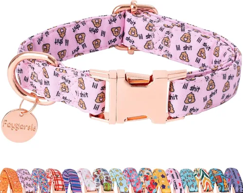 Vista 11 de Faygarsle Lindo collar de perro para niñas y niños, suave y elegante collar para mascotas con diseño de limón, ideal para perros de verano amarillo
