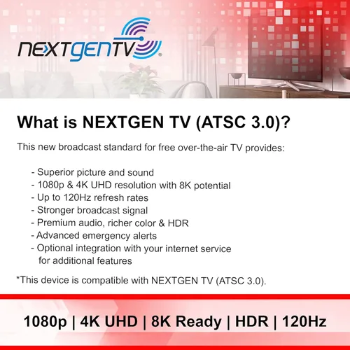 Vista 8 de GE 33692 antena HD para montaje en ático, largo alcance, diseño compacto con soporte para canales VHF/UHF, rango de 60 millas