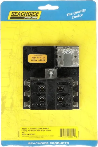 Vista 6 de Seachoice Bloque de fusibles ATO/ATC, barra de tierra de 6 bandas de 12 V