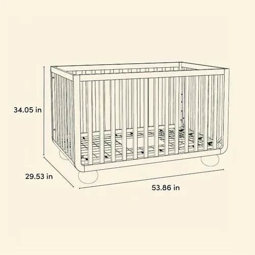 Vista 7 de Storkcraft Amalfi - Cuna convertible 5 en 1 con barandilla para niños pequeños, madera flotante Driftwood