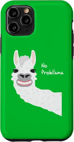Vista 10 de iPhone 15 Funny Llama Alpaca No Prob Llama Regalo Hombres Mujeres Caso