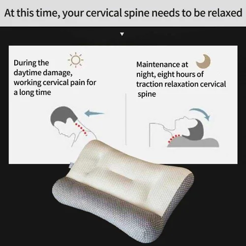 Vista 4 de Almohada para la apnea del sueño, almohada ortopédica para dormir profunda, almohada de apnea del sueño Pro Easy, almohada ergonómica para cuello