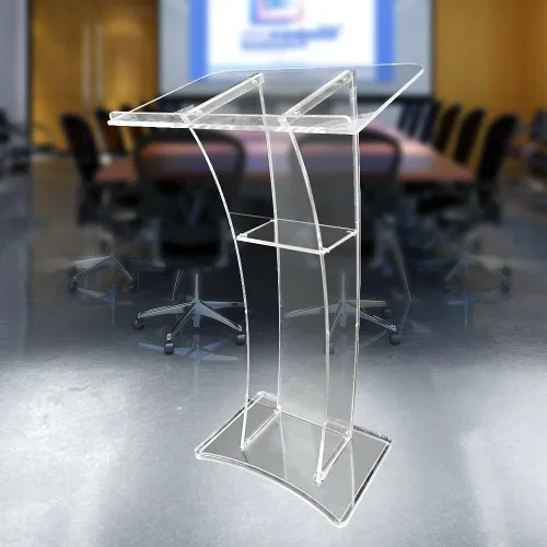 Soporte de podio transparente para iglesias, atriles portátiles y podios, púlpitos para iglesias, presentación atril de podio transparente para