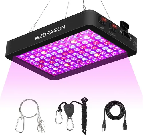 Luces LED BW1000 mejoradas de crecimiento de doble chip de espectro completo con cable de 10 pies para invernadero y plantas de interior, cultivo de
