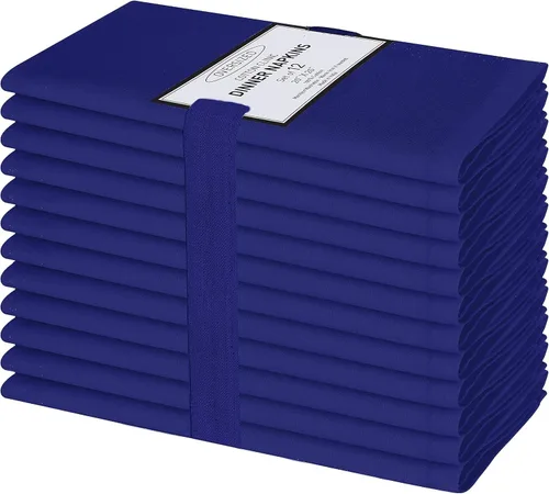 Vista 30 de Cotton Clinic Juego de 6 servilletas de cena 100% algodón, suaves, duraderas, reutilizables, de 17 x 17 pulgadas, para comedor, bodas, fiestas