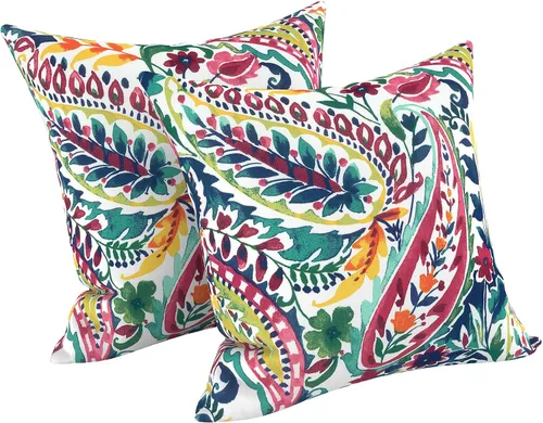 Vista 31 de LVTXIII - Juego de fundas para cojines de sofá o sillón de exteriores, para lumbar, no se decoloran, 2 unidades de 12" x 20", con relleno, estampado