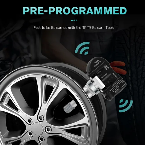 Vista 3 de Sistema de monitoreo de presión de neumáticos AULINK Sensores TPMS Compatibles con Nissan Rogue 2014 2015 2016 2017 2018 2019 2020 Reemplazo TPMS