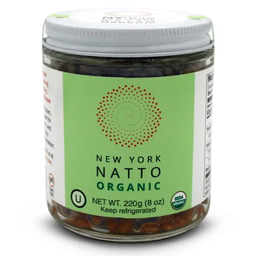 New York Natto Organic - Superalimento probiótico japonés hecho fresco en Nueva York - Certificado orgánico - 4 frascos, 8 onzas (7.76 oz) por frasco