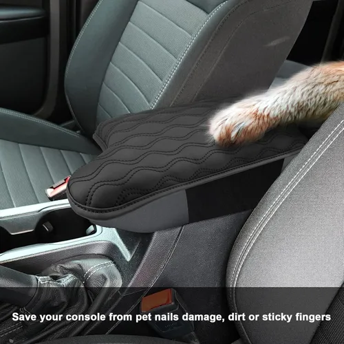 Vista 5 de SXCY Almohadilla para Reposabrazos Compatible con Ford Ranger 2019-2022 2023 Cubierta para Reposabrazos Cojín para Reposabrazos de Consola Central