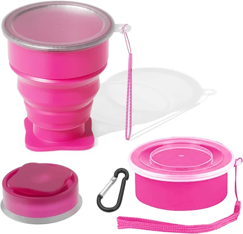Vista 14 de Collapsible Cup - Silicone Foldable Cup-Expandable Folding Drinking Cup -Reusable Portable Mugs Cup For Travel, Camping, Hiking, Survival, Car