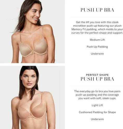 Vista 5 de Victoria's Secret Everyday Comfort Push Up Bra, Plunge Neck, Smoothing (32B-38DDD)