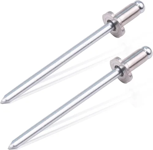 2 piezas de remaches de roseta de acero inoxidable de repuesto para GM Ford Chrysler AMC VIN etiqueta de puerta Roseta forma pétalo compatibilidad