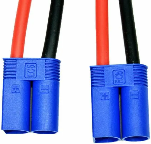 Vista 6 de 2 unids EC5 macho a 0.157 in Banana Plug Bullet macho conector RC batería cable de carga 12AWG 11.8inch para RC helicóptero vehículo juguetes