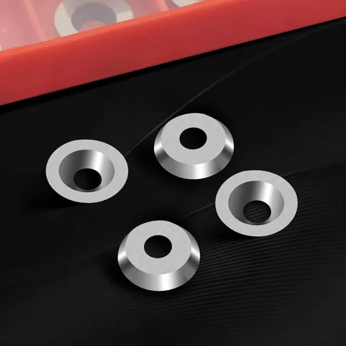 Vista 4 de Insertos de carburo redondos de 12 mm para torneado de madera, juego de insertos de cortador de carburo de tungsteno indexables R12 X 2.5 mm