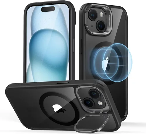 Vista 17 de ESR Funda para iPhone 14 Pro Max, Compatible con MagSafe, Funda Transparente para Teléfono con Soporte Stash Integrado para iPhone 14 Pro Max