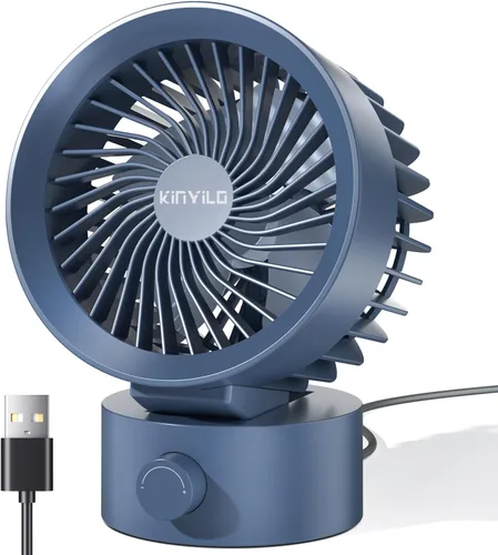 Vista 12 de Ventilador de escritorio USB pequeño, silencioso, velocidad continua, ajuste flexible, mini ventiladores para el hogar, oficina, dormitorio