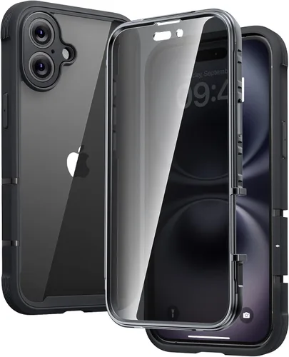 Vista 77 de Diaclara Funda magnética diseñada para iPhone Air, protector de pantalla de cuerpo completo, compatible con MagSafe, funda militar a prueba