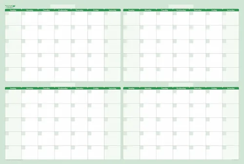 Vista 8 de PlanetSafe Calendars - Calendario de pared horizontal de 120 días, planificador de pared borrable en seco y húmedo de 4 meses, calendario mensual
