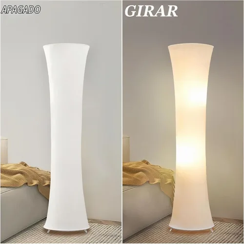 Vista 4 de GyroVu Lámpara de pie para sala de estar, 47" Lámparas de pie de esquina de pie con temperatura de color ajustable, lámpara de pie de columna